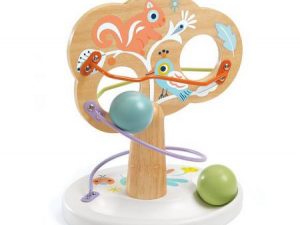 Albero in Legno uccellini - Fai Rotolare la Pallina
