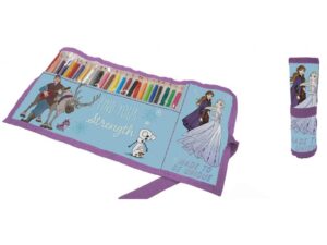 Astuccio Roll ripiegabile con 24 pastelli Cm. 40x20 - Frozen