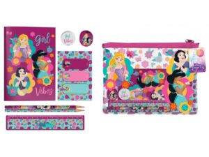 Set cancelleria in pochette pvc trasparente - Principesse
