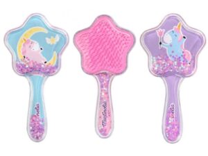 Spazzola per capelli glitter Unicorno - Colori assortiti