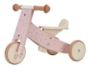 TRICICLO IN LEGNO ROSA