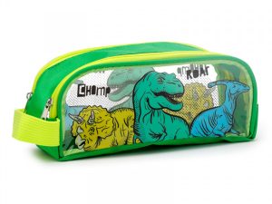Astuccio trasparente con dinosauro