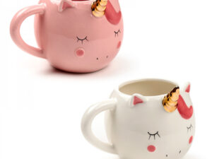 Tazza in ceramica 3D a forma di unicorno