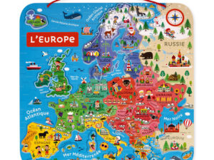 Mappa Magnetica Dell'Europa (legno in italiano)
