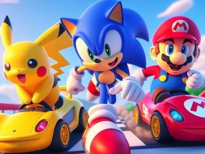 Sonic,pokemon e super mario