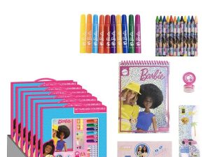 BARBIE - set di cancelleria da colorare