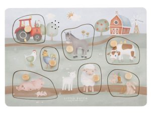 Puzzle sonoro in legno fattoria lit